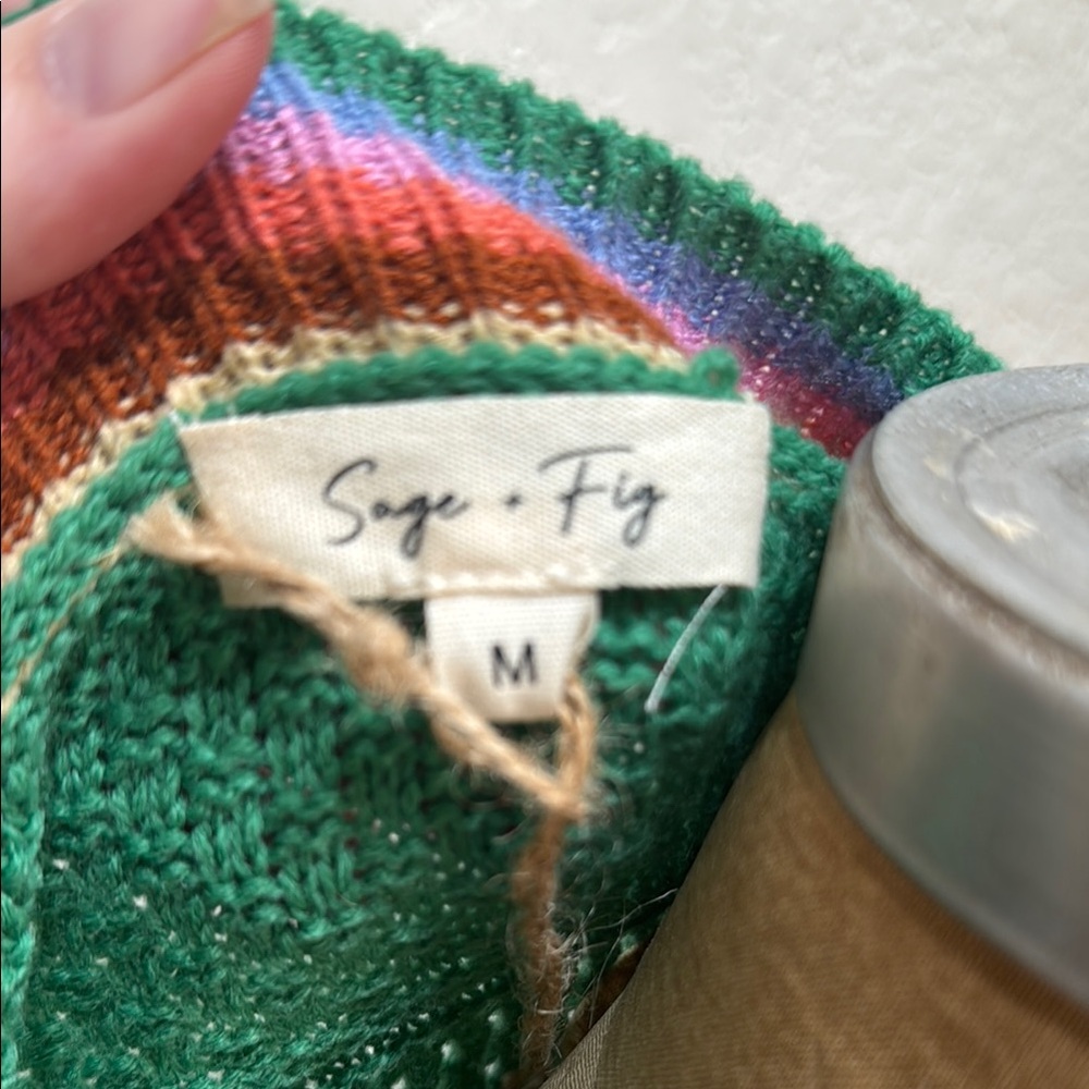 Sage + Fig Women's Medium Colorful Striped Open Front Cardigan Sweater NWT‎ - Picture 4 of 10